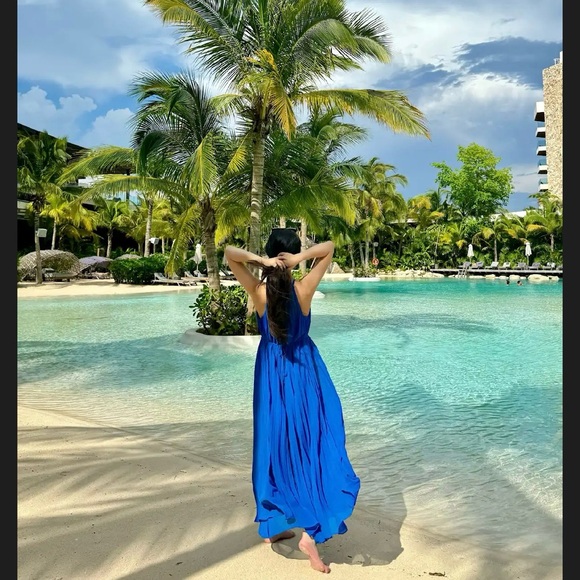 Ted Baker Helyos Pleated Chiffon
Midi Blue Dress size 1 size XS-S - Picture 7 of 7